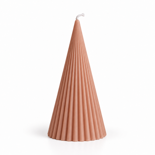 Ribbed Christmas Tree Candle