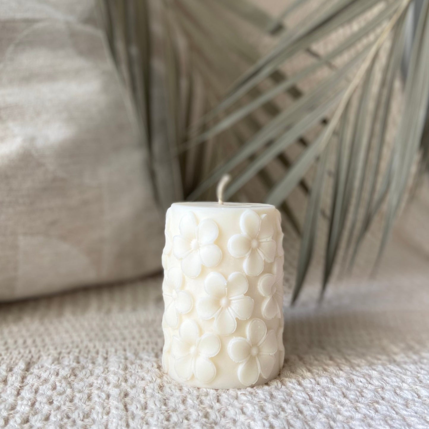 Floral Pillar Candle