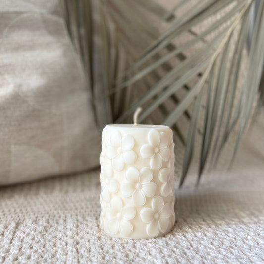 Floral Pillar Candle