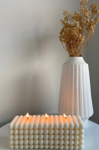 Large Bubble Cube Candle