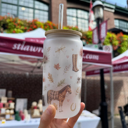 Fall Equestrian Glass