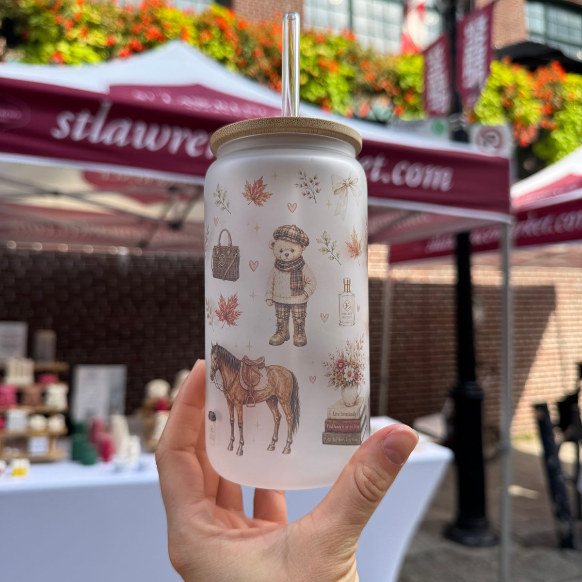 Fall Equestrian Glass
