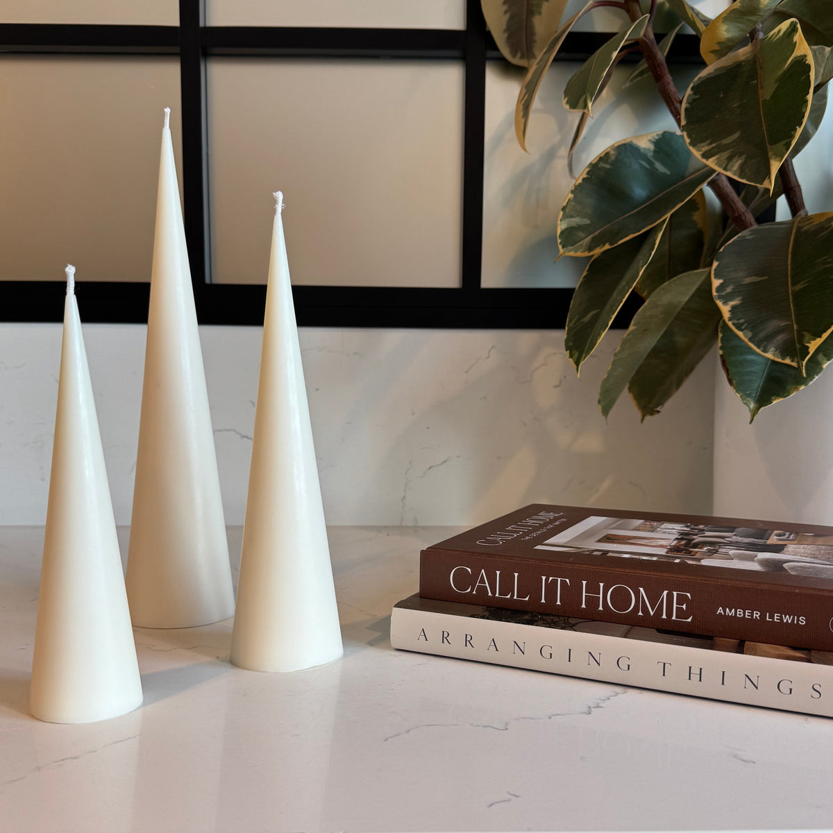 Cone shaped tree decorative candles