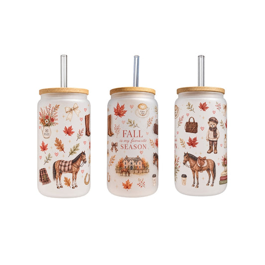Fall Equestrian Glass