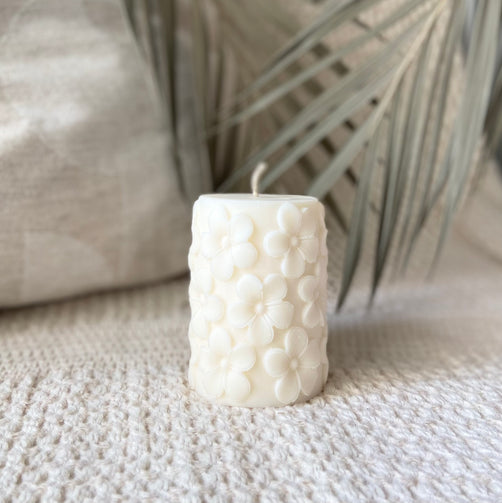 Floral Pillar Candle