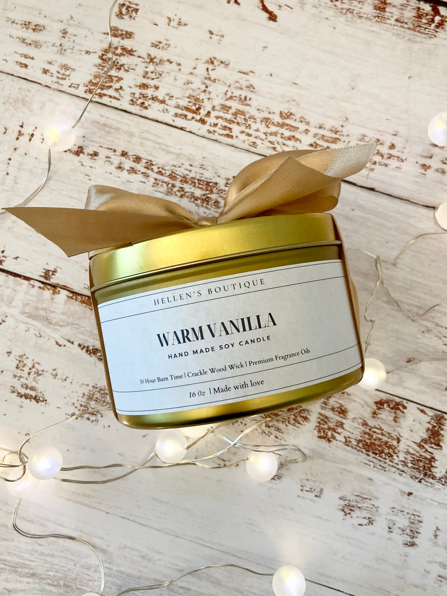 Gold Tin Candle